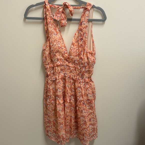 Orange Floral Dress - Picture 2 of 2